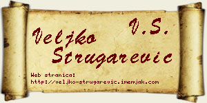 Veljko Strugarević vizit kartica